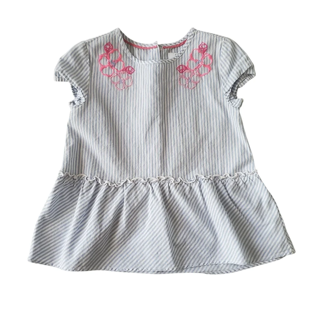 Crown & Ivy Embroidered Peplum Top